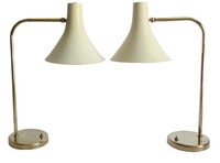 Pair of Greta Von Nessen Mid-Century Modern Design Lamps